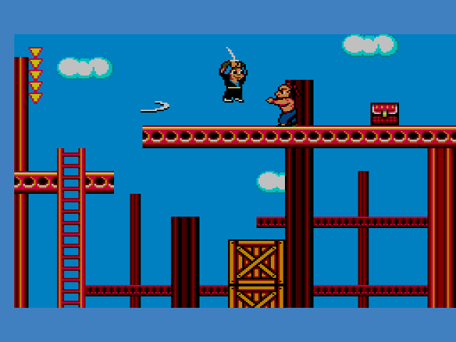 Alex Kidd Attacking.