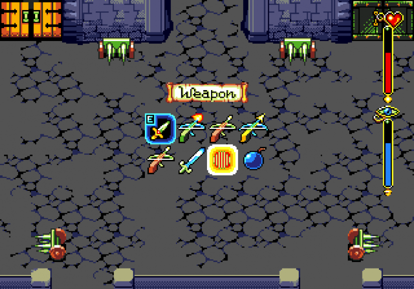 Beyond Oasis - Weapon Menu Screenshot.